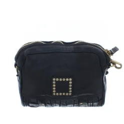 Campomaggi Crossbody Vlecht met Studs C0001 nero