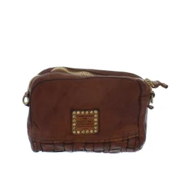 Campomaggi Crossbody Vlecht met Studs C1502 Cognac