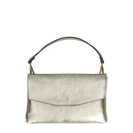 Carol J. Clutch Metalic Laminato Platino