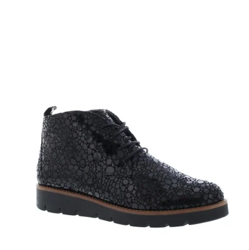 Cypres Lyncke Dames Veterschoen Black Capel