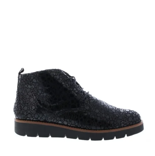 Cypres Lyncke Dames Veterschoen Black Capel