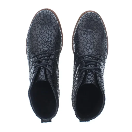 Cypres Lyncke Dames Veterschoen Black Capel