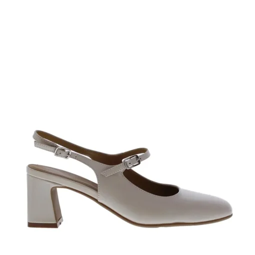 Di Lauro Adela Slingback Lak BT-03 Off WhitecPatent