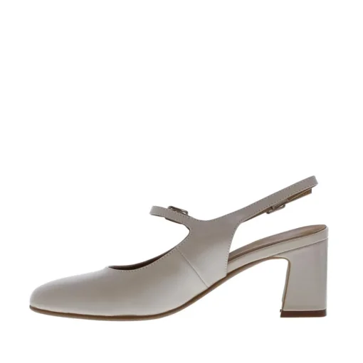 Di Lauro Adela Slingback Lak BT-03 Off WhitecPatent