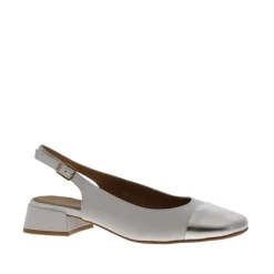 Di Lauro Adora Slingback Beige White