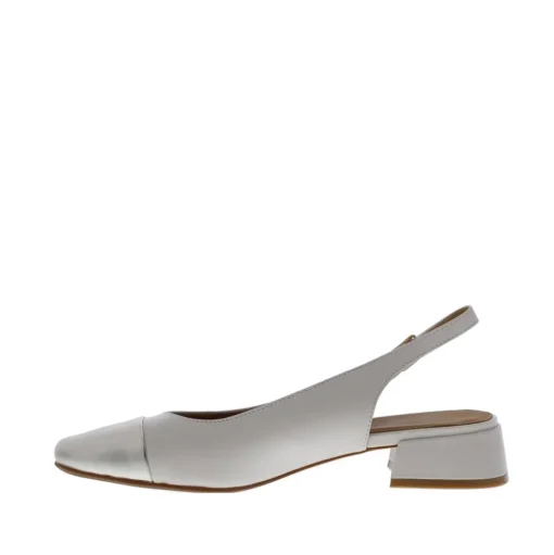 Di Lauro Adora Slingback Beige White