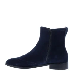 Di Lauro Chelsea Brogues Boot Dark Blu Suede