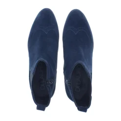 Di Lauro Chelsea Brogues Boot Dark Blu Suede