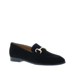 Di Lauro Laure Dames Mocassin Black Suède