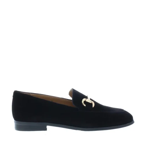 Di Lauro Laure Dames Mocassin Black Suède