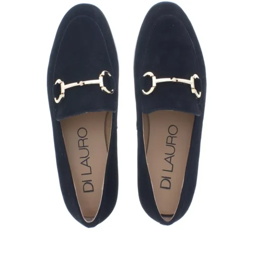Di Lauro Laure Dames Mocassin Black Suède