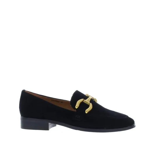Di Lauro Loafer Carre Bit Suede Black Sheep Suede