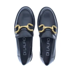 Di Lauro Loafer Gouden Bit Black Brushed Leather