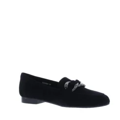 Di Lauro Loafer Ketting Suede Black Sheep Suede
