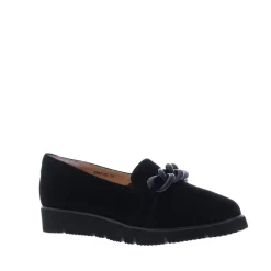 Di Lauro Loafer Sleehak Suede Black Sheep Suede