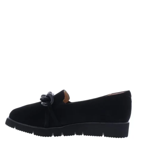 Di Lauro Loafer Sleehak Suede Black Sheep Suede