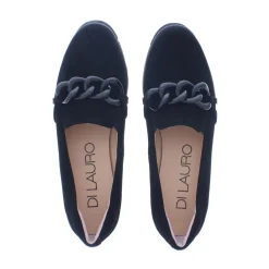 Di Lauro Loafer Sleehak Suede Black Sheep Suede