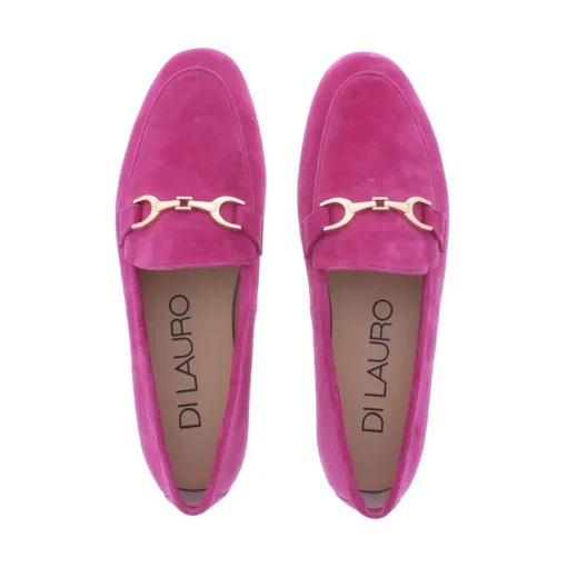 Di Lauro Odeth-1 Loafer bit Fuxia Sheep Suede