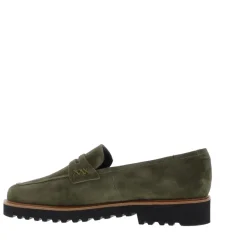 Di Lauro Parella Dames Loafer Khaki Suède