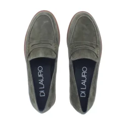 Di Lauro Parella Dames Loafer Khaki Suède