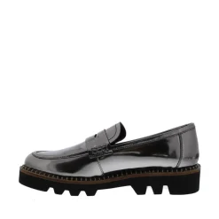 Di Lauro Pearl Dames Loafer Gun Shiny Cow