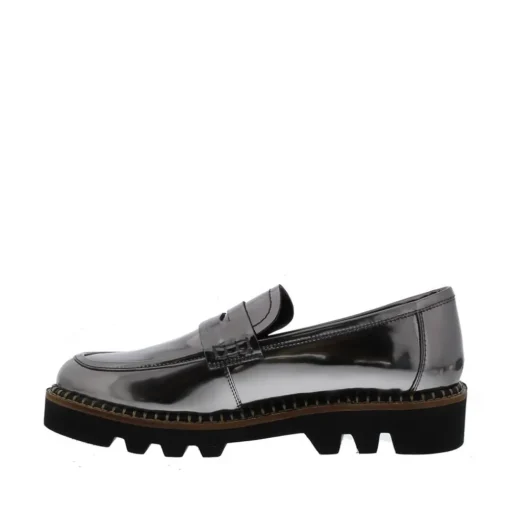 Di Lauro Pearl Dames Loafer Gun Shiny Cow