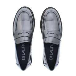 Di Lauro Pearl Dames Loafer Gun Shiny Cow