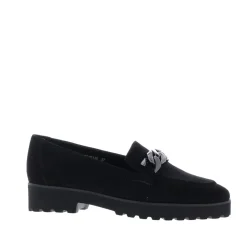 Di Lauro Praba Dames Loafer Black Sheep Suède