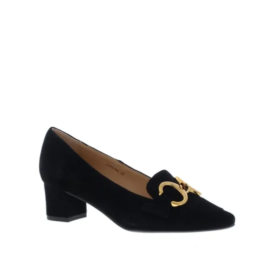 Di Lauro Pump met Bit Black Sheep Suede