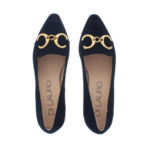 Di Lauro Pump met Bit Black Sheep Suede