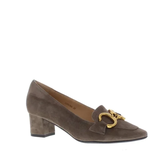 Di Lauro Pump met Bit Taupe Suede