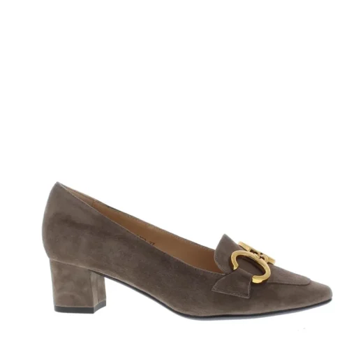 Di Lauro Pump met Bit Taupe Suede
