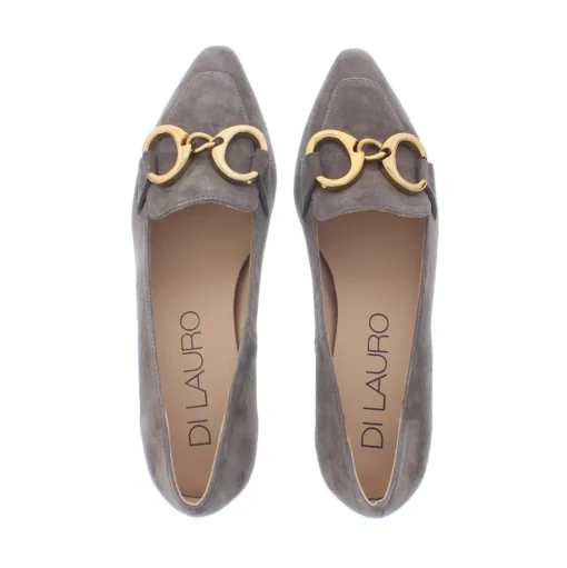 Di Lauro Pump met Bit Taupe Suede