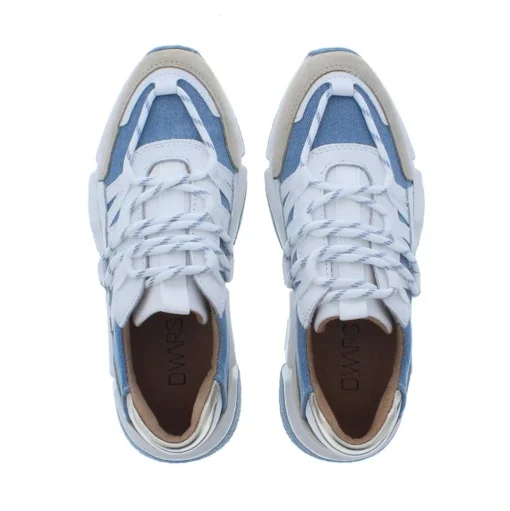 Dwrs Los Angeles 2 Dames Sneaker Denim Jeans White 3211
