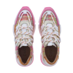 Dwrs Los Angeles 2 Dames Sneaker Tweed Pink Champagne 5471