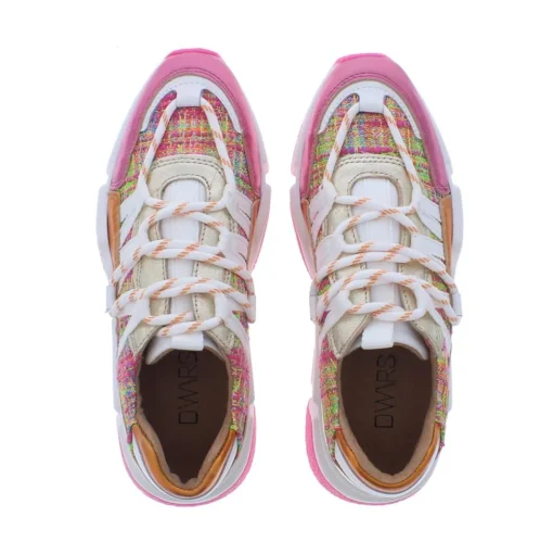 Dwrs Los Angeles 2 Dames Sneaker Tweed Pink Champagne 5471