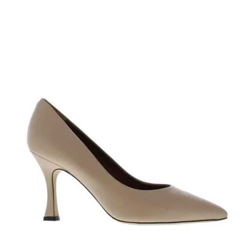 Evaluna Dames Pump Leer Beige