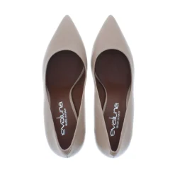 Evaluna Dames Pump Leer Beige