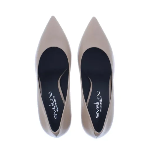 Evaluna Dames Pump Leer Nappa Caffe Latte