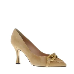 Evaluna Dames Pump Suede Fondotinta