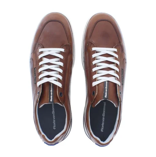 Floris van Bommel Terri Heren Sneaker Leer 23-01 Cognac