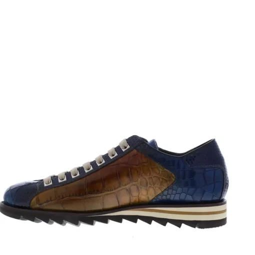 Harris 2817 Heren Sneaker Pitone Azzuro/Shade 188/Cocco