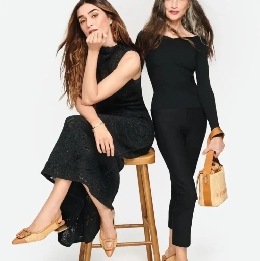 Hispanitas Dames Tas Rafia Natural Cuoio
