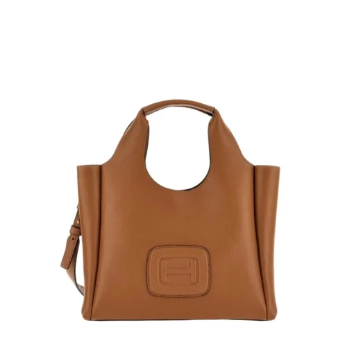 Hogan H Bag Shopping Tas Cognac Scuro