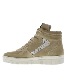 Maruti Mona Dames Mid Sneaker Suede Beige Pixel Off White