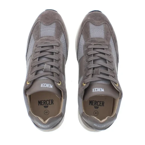 Mercer The Lebow Heren Sneaker Suede Taupe ME223004