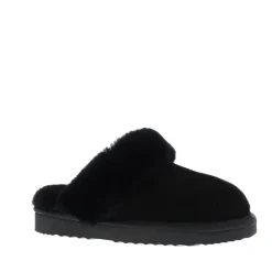 Never Mind Caiya Dames Pantoffel Black Suede