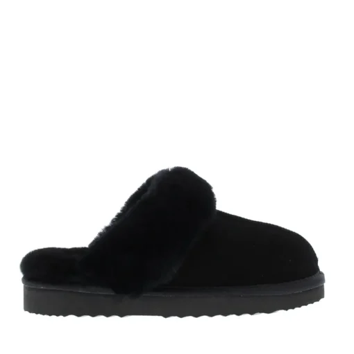 Never Mind Caiya Dames Pantoffel Black Suede