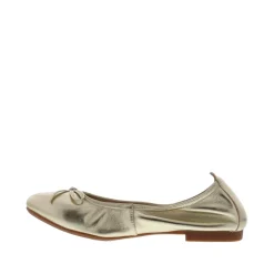 Si Haniya Dames Ballerina Gold Leather