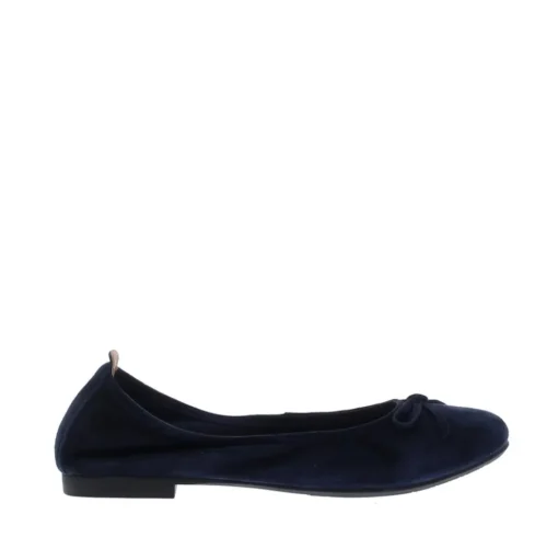 Si Haniya Dames Ballerina Dark Blue Suede